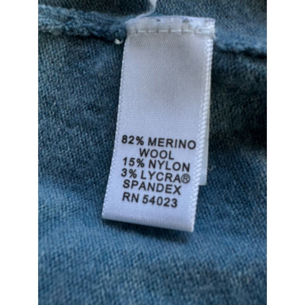 Worn twice! Banana Republic‎ Blue Extra Fine Merino wool Blend Women size M - Picture 5 of 8